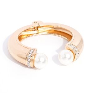 Gold & Pearl Hinge Bracelet